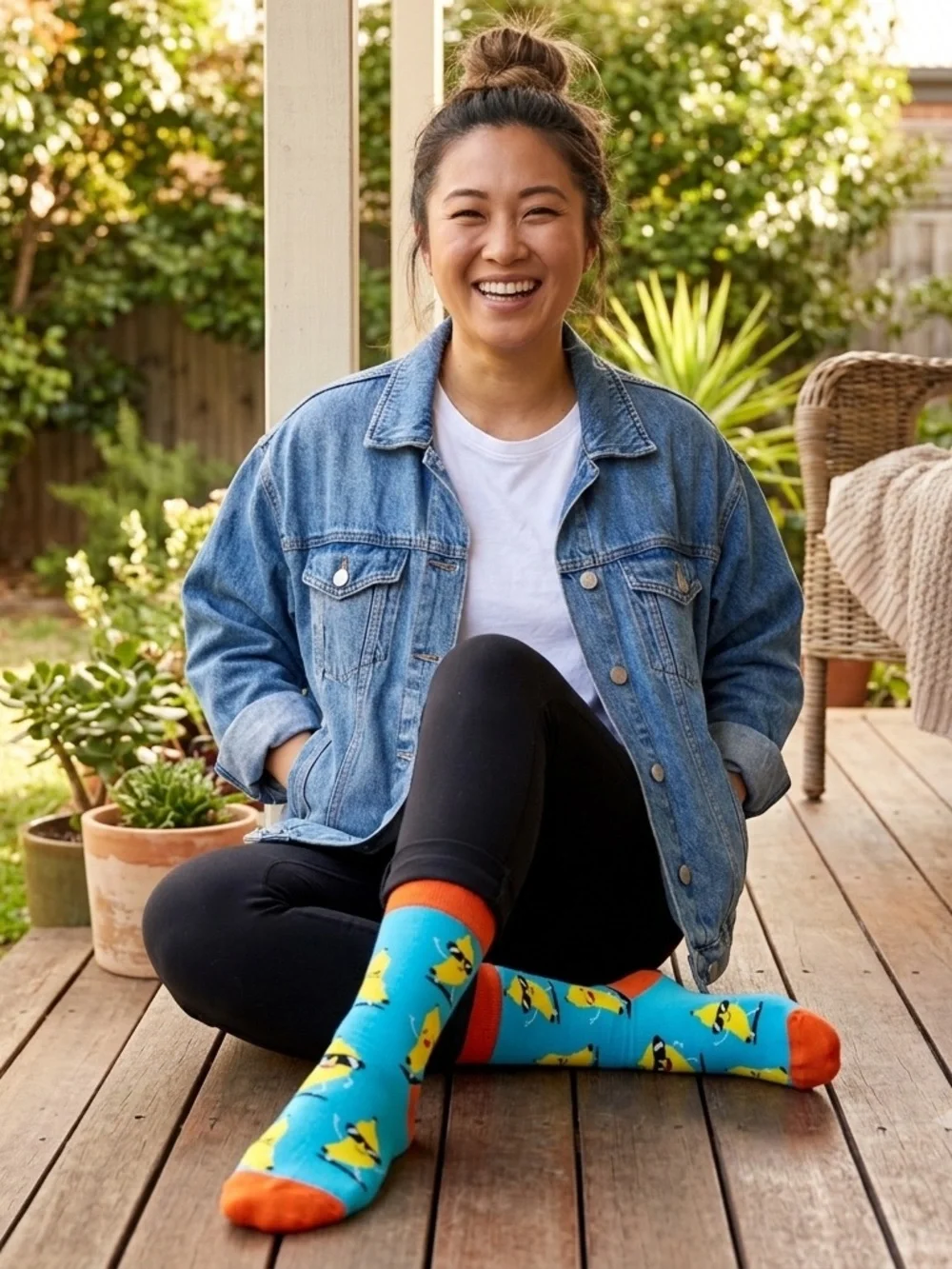NWOT Go Bananas! Slipping into Style with these Cool Banana Novelty Crew Socks